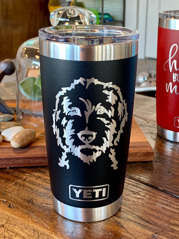 REAL YETI 24 Oz. Laser Engraved Harvest Red Stainless Steel Yeti