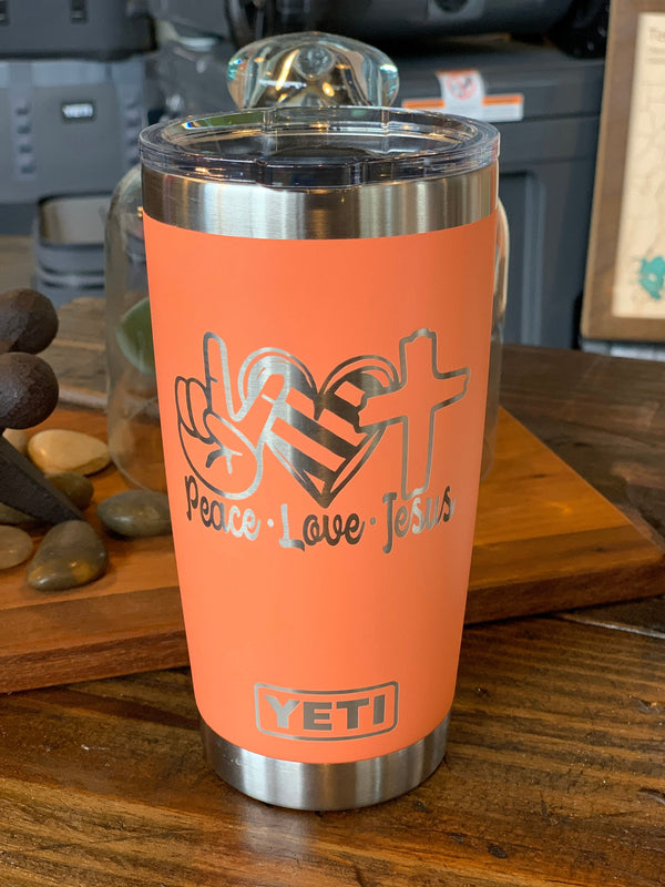 Laser Engraved Authentic Yeti Rambler 14 oz Mug - COFFEE & JESUS -  ImpressMeGifts