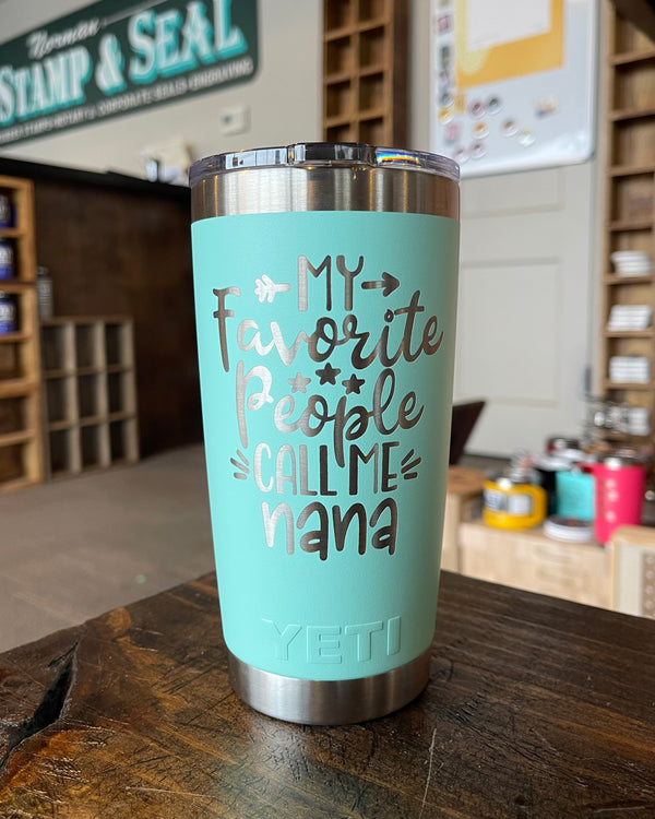 My Favorite People Call Me Grandpa Engraved YETI Rambler Tumbler