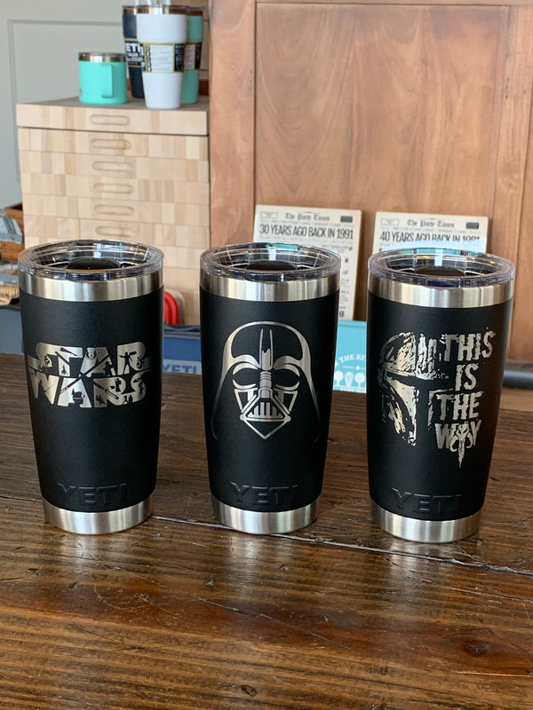 Darth Vader Star Wars Tumbler, 20 or 30 Oz Laser Engraved Star