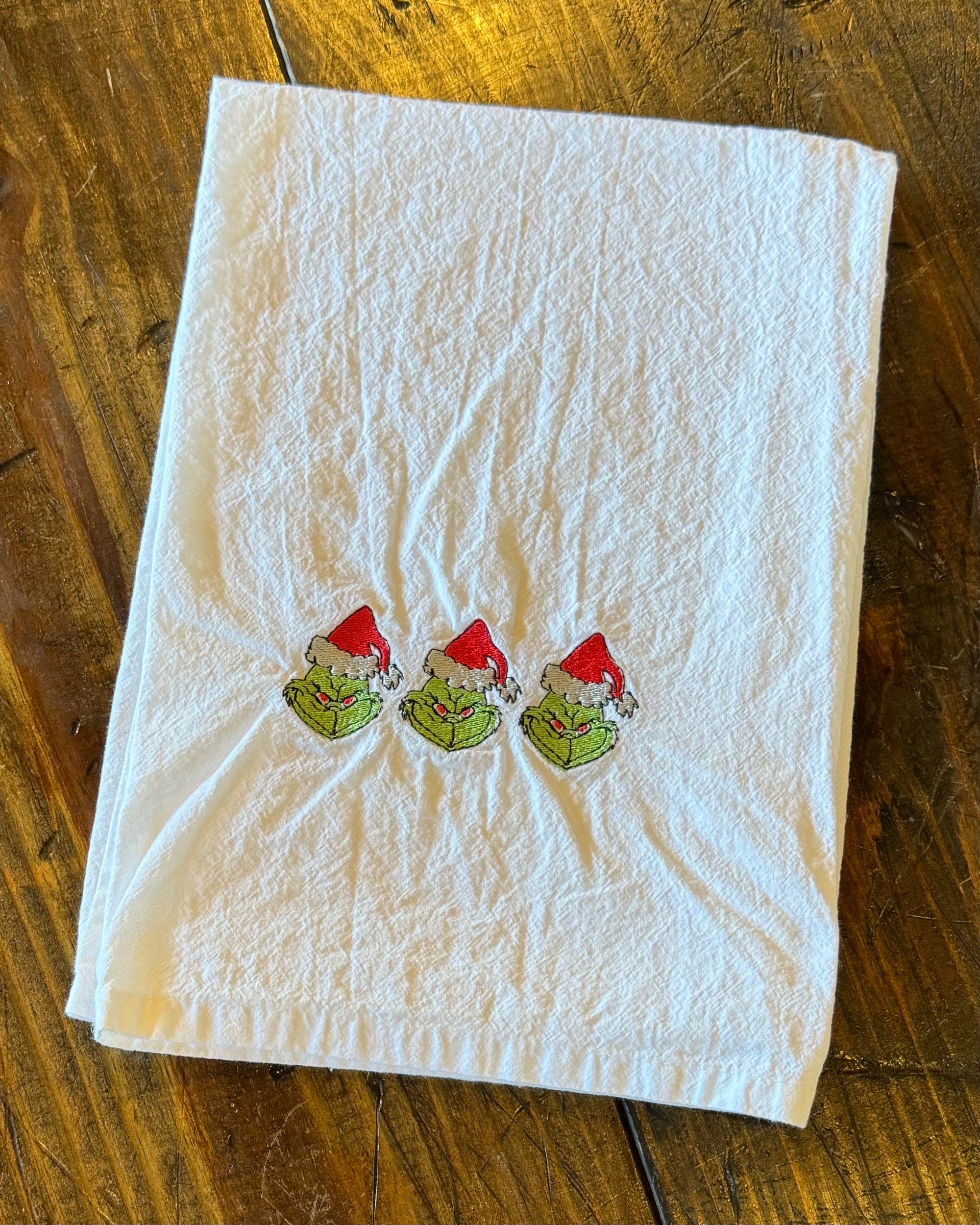 Tea Towel Embroidery Project - Embroidered Dishtowels