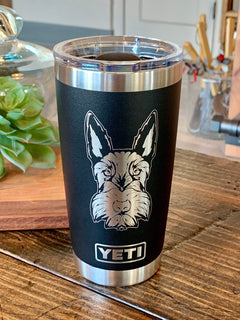 Laser Engraved Authentic YETI Rambler - GOLDEN RETRIEVER