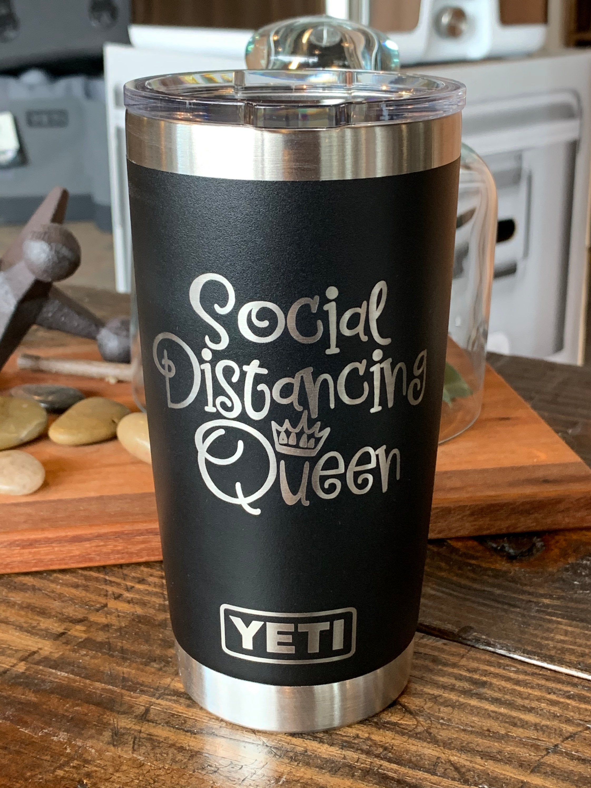 Laser Engraved Authentic YETI Rambler - NO THANKS