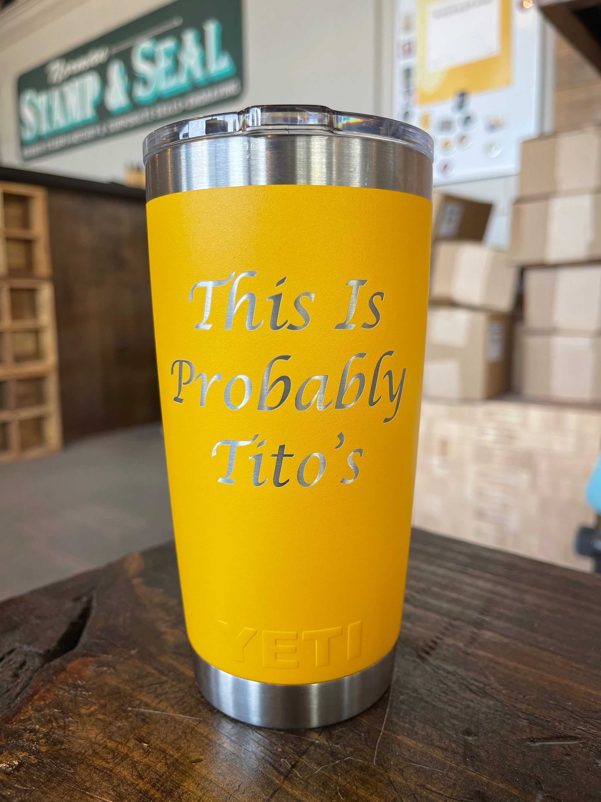 Custom Etched CatZilla Yeti Cups Love City Excursions