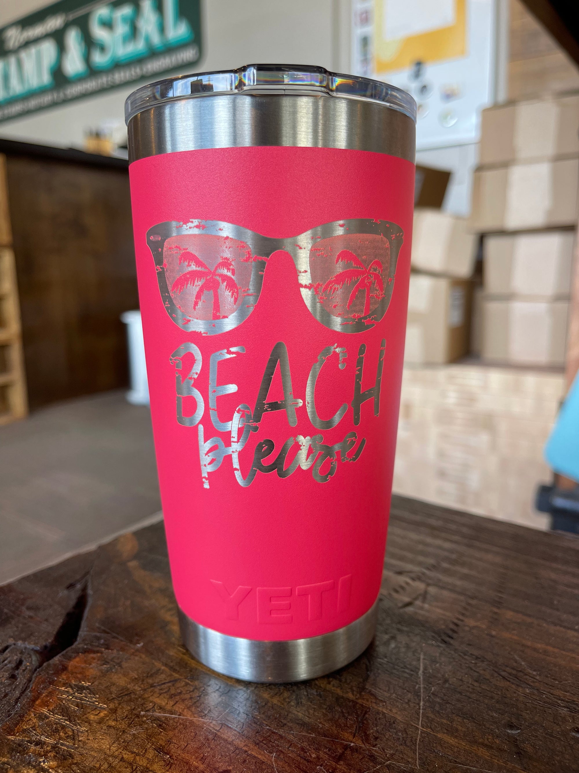 Laser Engraved Authentic YETI Rambler - CEO of The Family - ImpressMeGifts