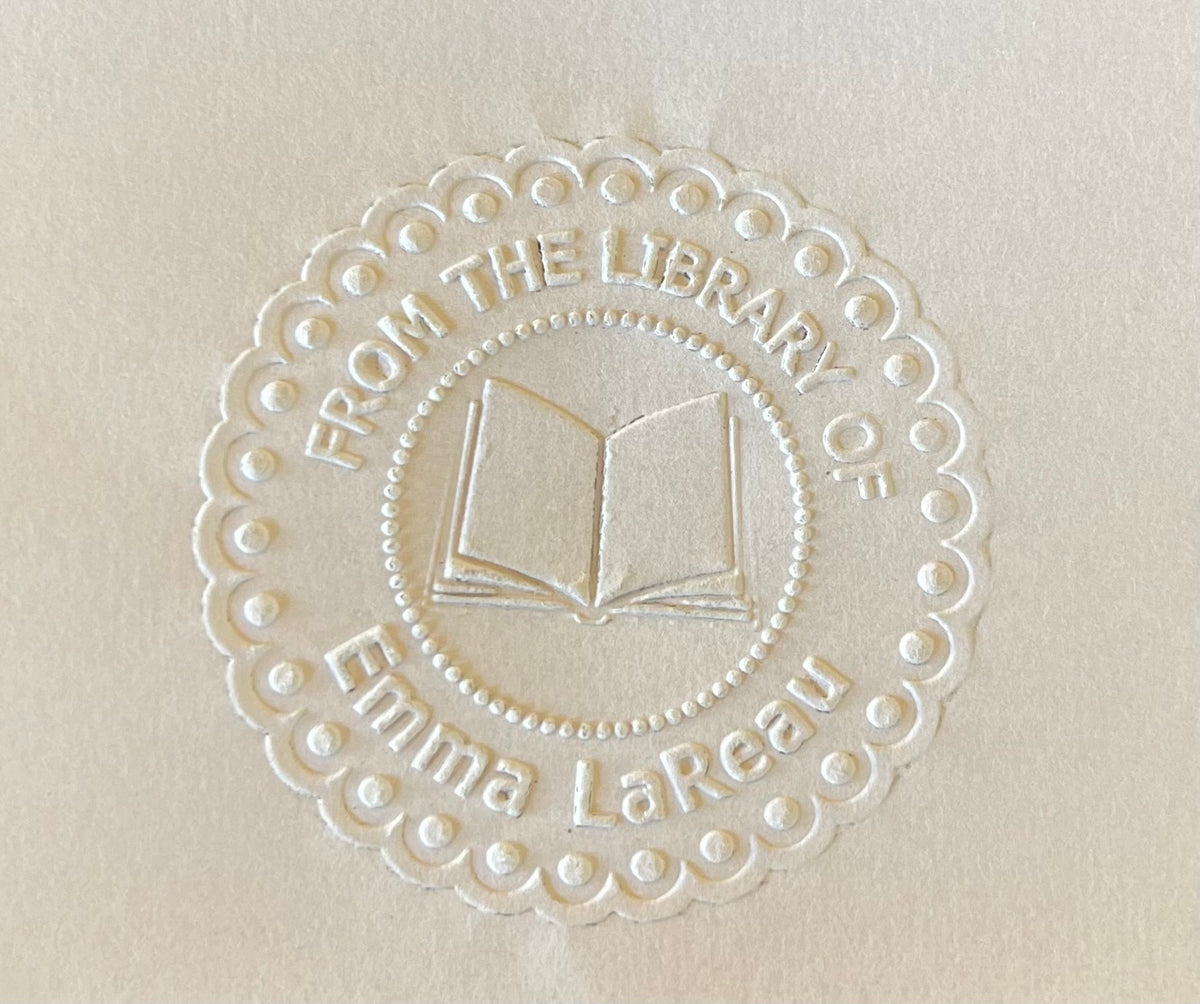 Personalized Book Stamp From the Library of Custom Book Embosser Book Stamp  Custom Library Stamp Bestseller Library Embosser 