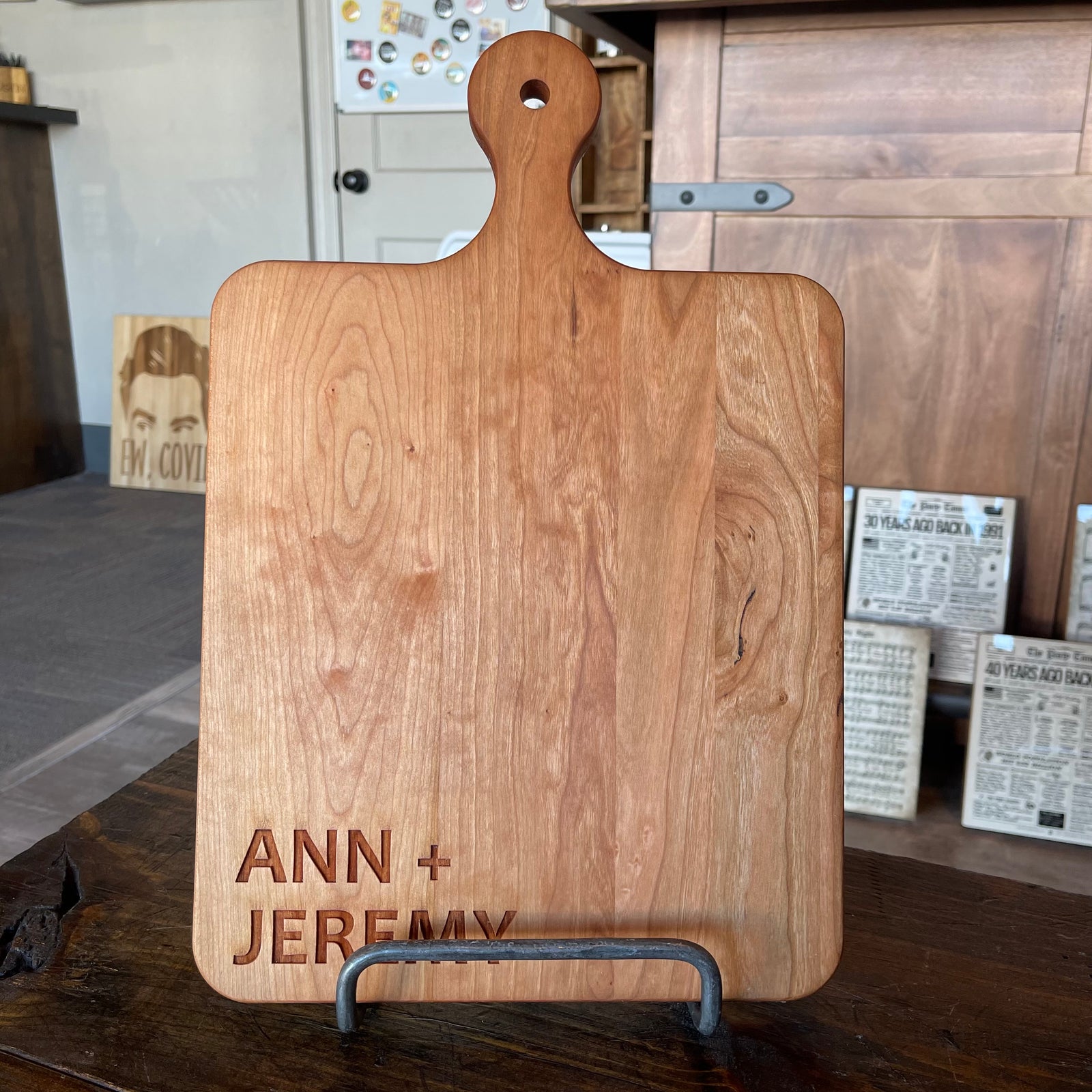 Personalized Hardwood Cutting Board With a Measure Conversion Chart.  Walnut, Maple or Cherry. Engraved Cutting Board Gift for Baker New Cook 